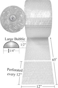 Big Bubble Bubble Cushioning Wrap 12" x 65' Recycled