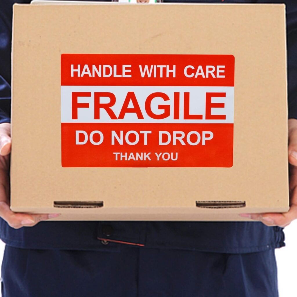 Fragile Stickers Do Not Drop Thank You Adhesive Label 100 Per Roll (4x6 inch)