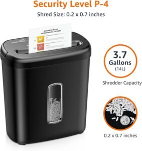 High Security Cross Cut Paper and Credit Card Shredder