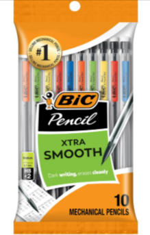BIC Mechanical Pencils with Erasers, Medium Point